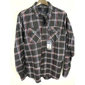Daniel Smart DS4680Armored Flannel Shirt Biker Protective Gear Sz  XL Blk/Rd/blu
